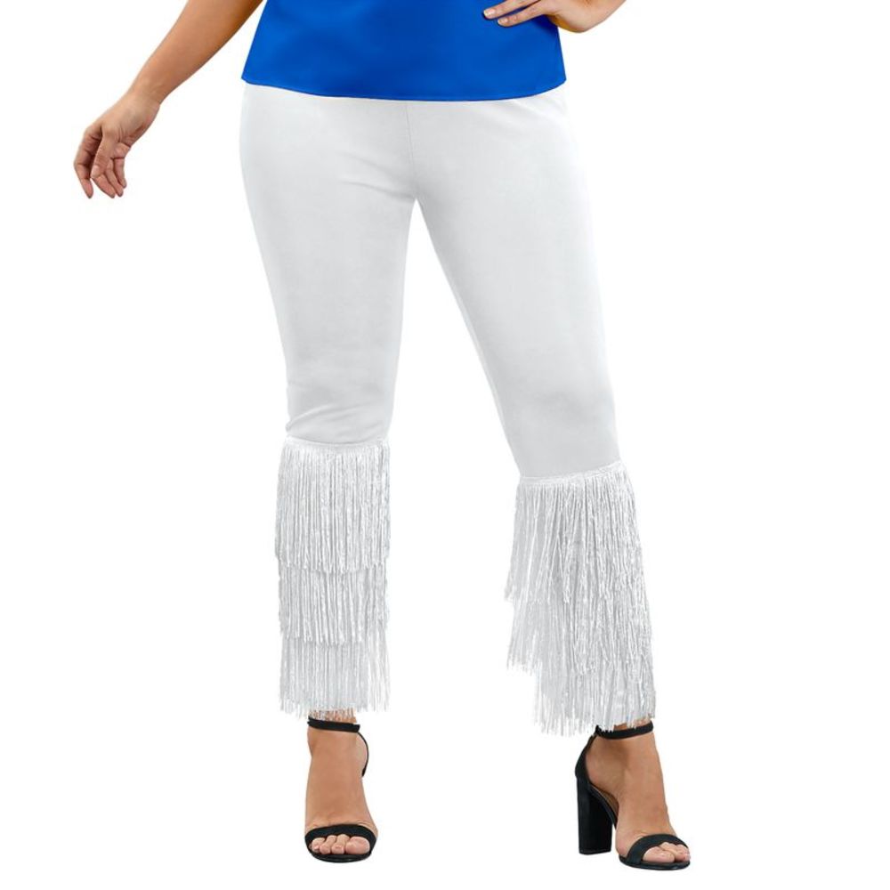 K Jordan Fringe Legging White Sz M